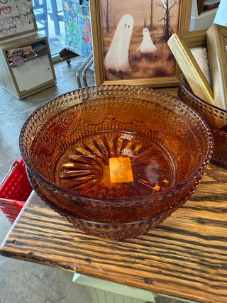 Amber Glass Bowl