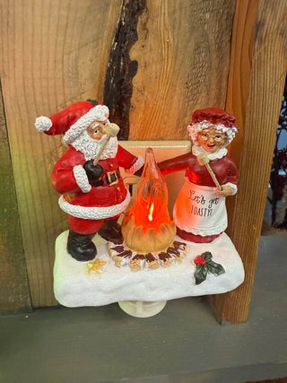 5" Santa & Mrs. Campfire Night Light