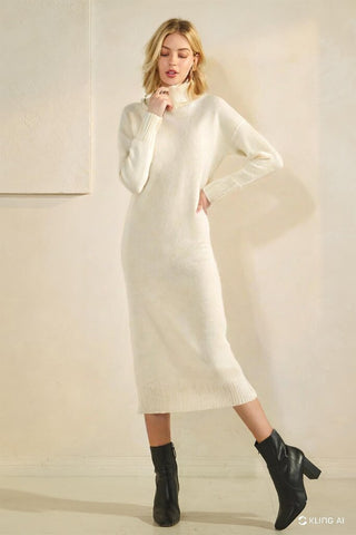 Signature Turtle Neck Sweater Dress