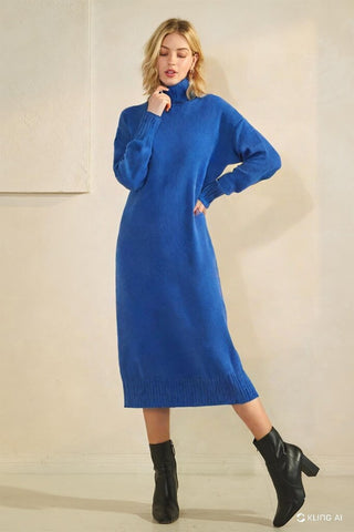 Signature Turtle Neck Sweater Dress