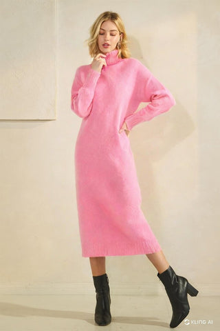 Signature Turtle Neck Sweater Dress
