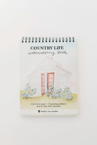 Country Life Watercoloring Book