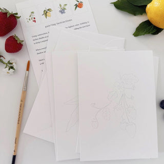 Fruit Paintable Watercolor Notecard Set