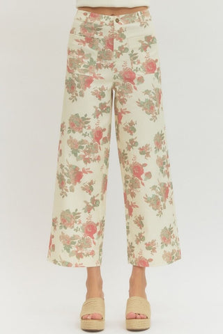 Pink Floral Pants