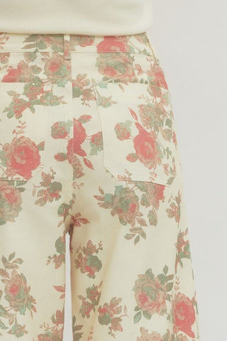 Pink Floral Pants