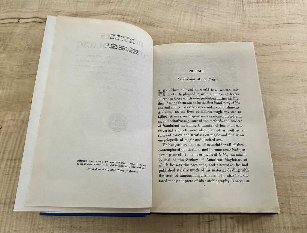 Houdini's Escapes and Magic