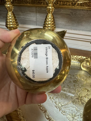 Vintage Brass Apple