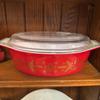 Pyrex Golden Poinsettia (Red)