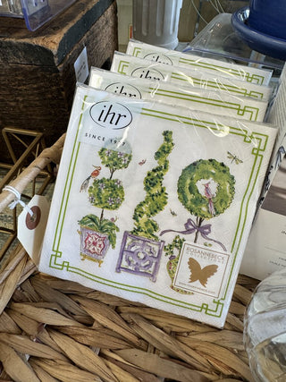 Purple and Green Topiaries Napkins
