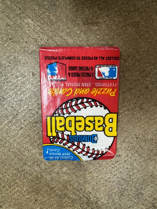 Individual baseball card packs