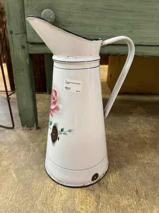 Vintage French Enamel Pitcher