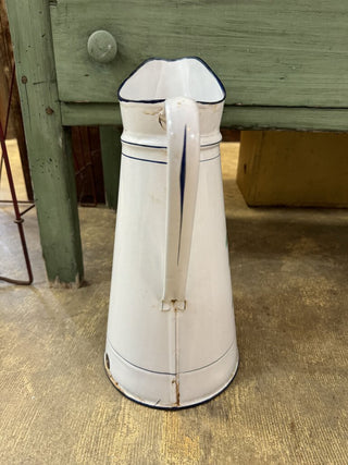 Vintage French Enamel Pitcher