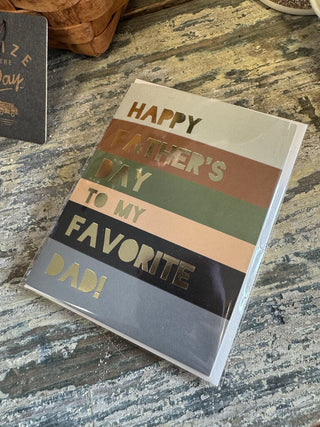 Colorblock Favorite Dad Greeting Card