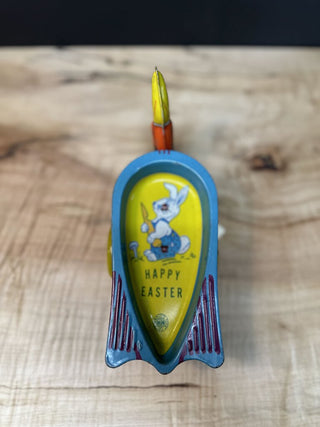 1950s J. China Rabbit Pulling Egg Cart Candy Container