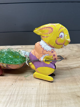 1940s Wyandotte Rabbit Pulling Happy Easter Cart