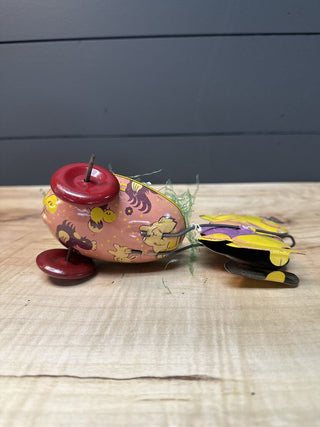 1940s Wyandotte Rabbit Pulling Happy Easter Cart