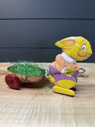 1940s Wyandotte Rabbit Pulling Happy Easter Cart
