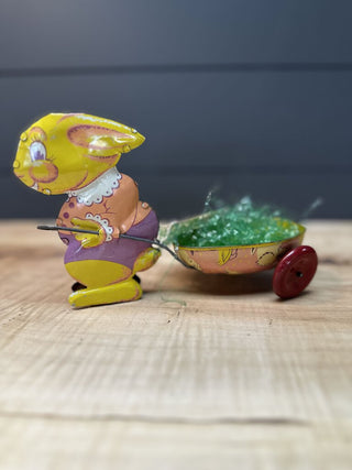 1940s Wyandotte Rabbit Pulling Happy Easter Cart