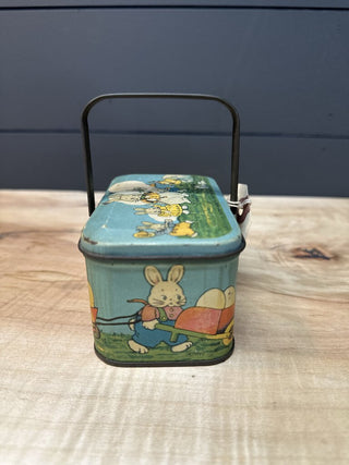 1920s Tinder Peter Rabbit tin Litho Candy Box