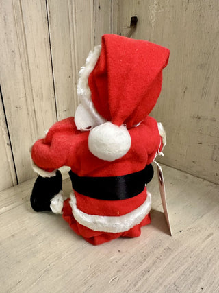 Mid Century Holiday Fair Paper Mache Face, Bendable Santa w/ Original Hang Tag
