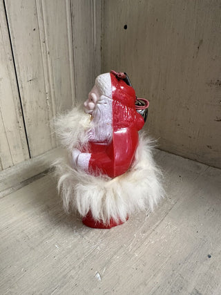 Mid Century Santa Rattle w/ Original Spring