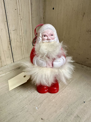 Mid Century Santa Rattle w/ Original Spring