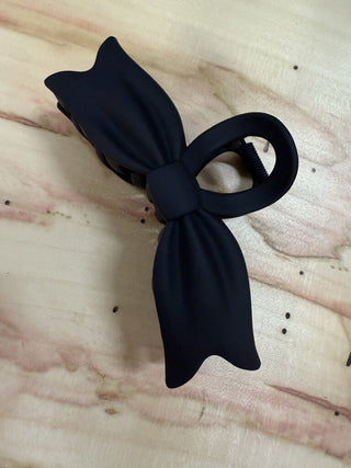 Black Bow Hair Clip