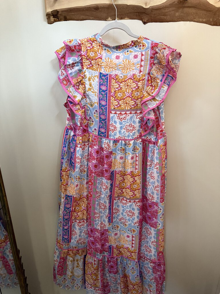Pink Mix Midi Dress