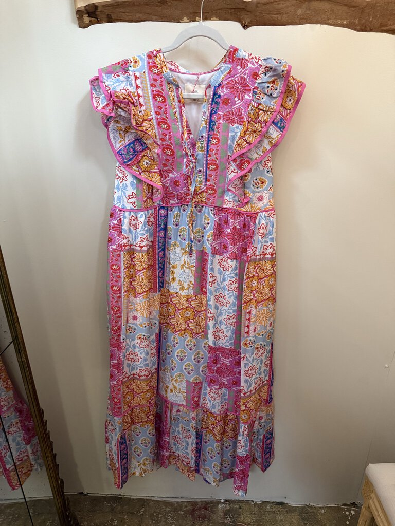 Pink Mix Midi Dress