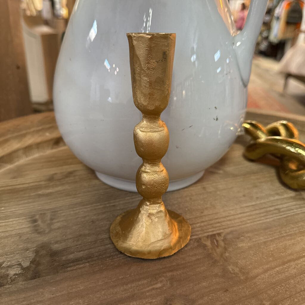 Large Gold Ball Candle Holder