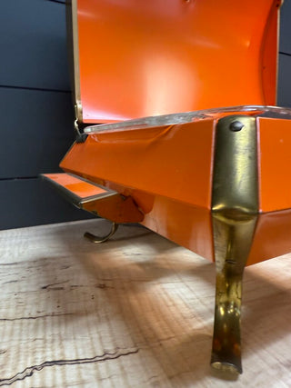 Mid Century Orange Chafing Dish