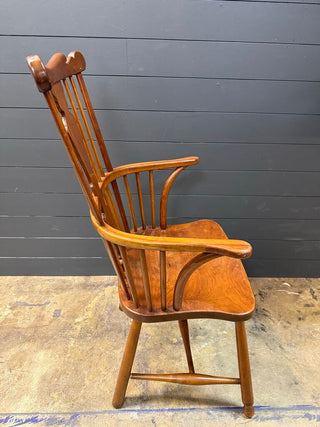 Mid Century Vintage Stickley Cherry Spindle Back Windsor Chair