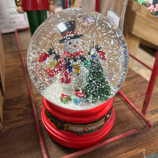 5.5" Musical Snowman w/ String Lights Dome