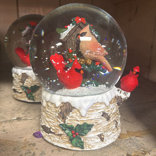 5.5" Musical Cardinal Dome Birch Base