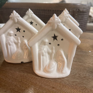 Ceramic LED Nativity Scene
