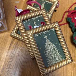 Gold Square Frame Ornament