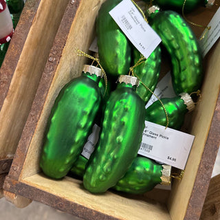 3.6" Glass Pickle Ornament