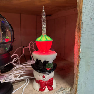Bubblelight Snowman Ceramic