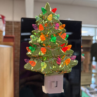 5.75" Vintage Metallic Tree Night Light