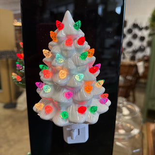 6" Vintage White Tree Night Light