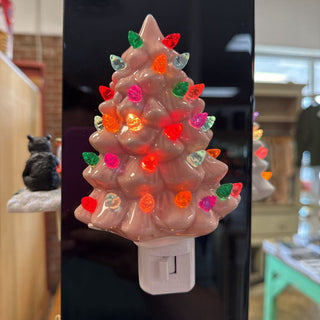 6" Vintage Light Pink Tree Night Light