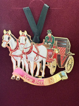 Limited Edition Horse and Carriage New Bern, NC Ornament