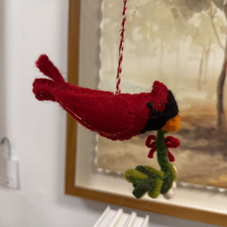 Wool Cardinal Ornament