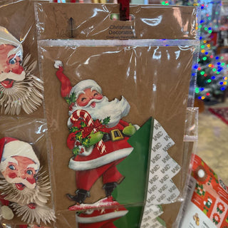 Vintage Style Honeycomb Santa