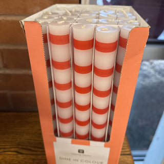 Red and White Striped Taper