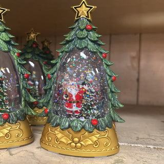 6" Lighted Santa Christmas Tree