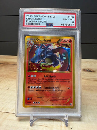 2013 Pokemon B&W Charizard Plasma Storm PSA 8