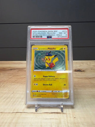 2020 Pokemon Special Delivery Pikachu Canada Holo PSA 8