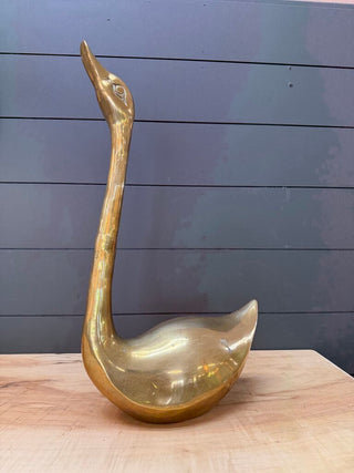 Vintage Brass Swan
