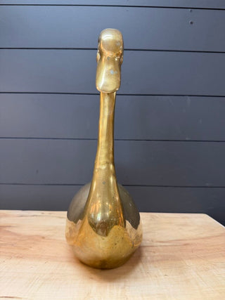 Vintage Brass Swan - Bending Kneck